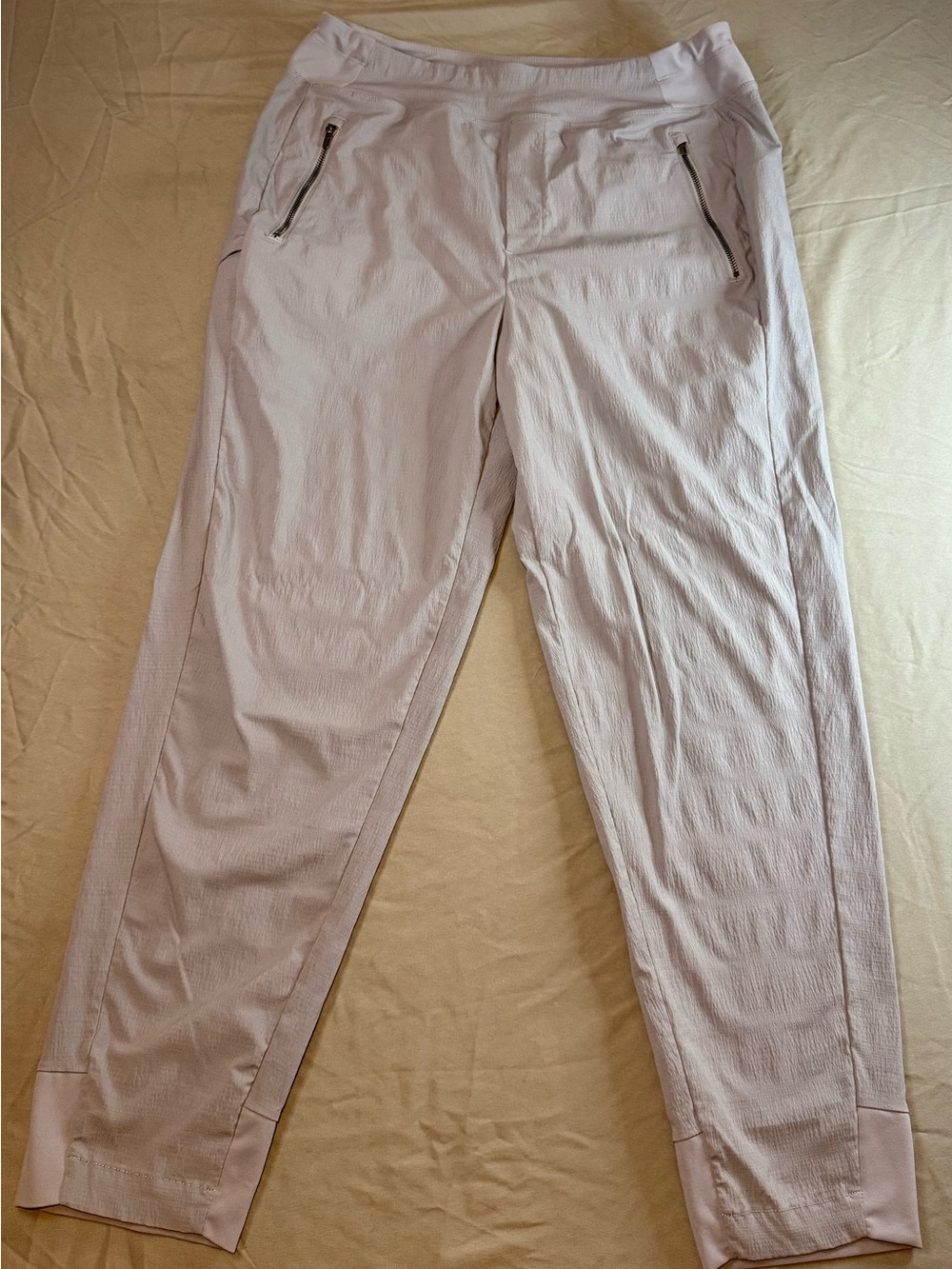 Athleta Men's Light Gray Jogger Pants with Zip Pockets